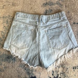 $20 Womens Denim Jean Shorts, Distressed Light Wash size small